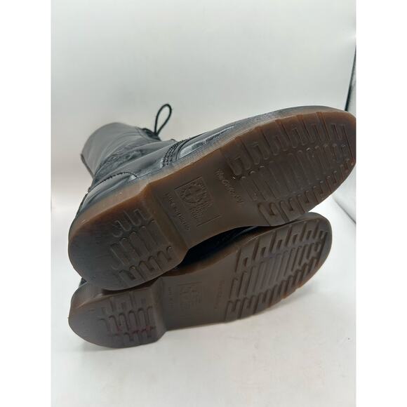 Vintage Dr Martens 1420 14 Eye black leather Combat boots England m 7 W 8 - Picture 8 of 9